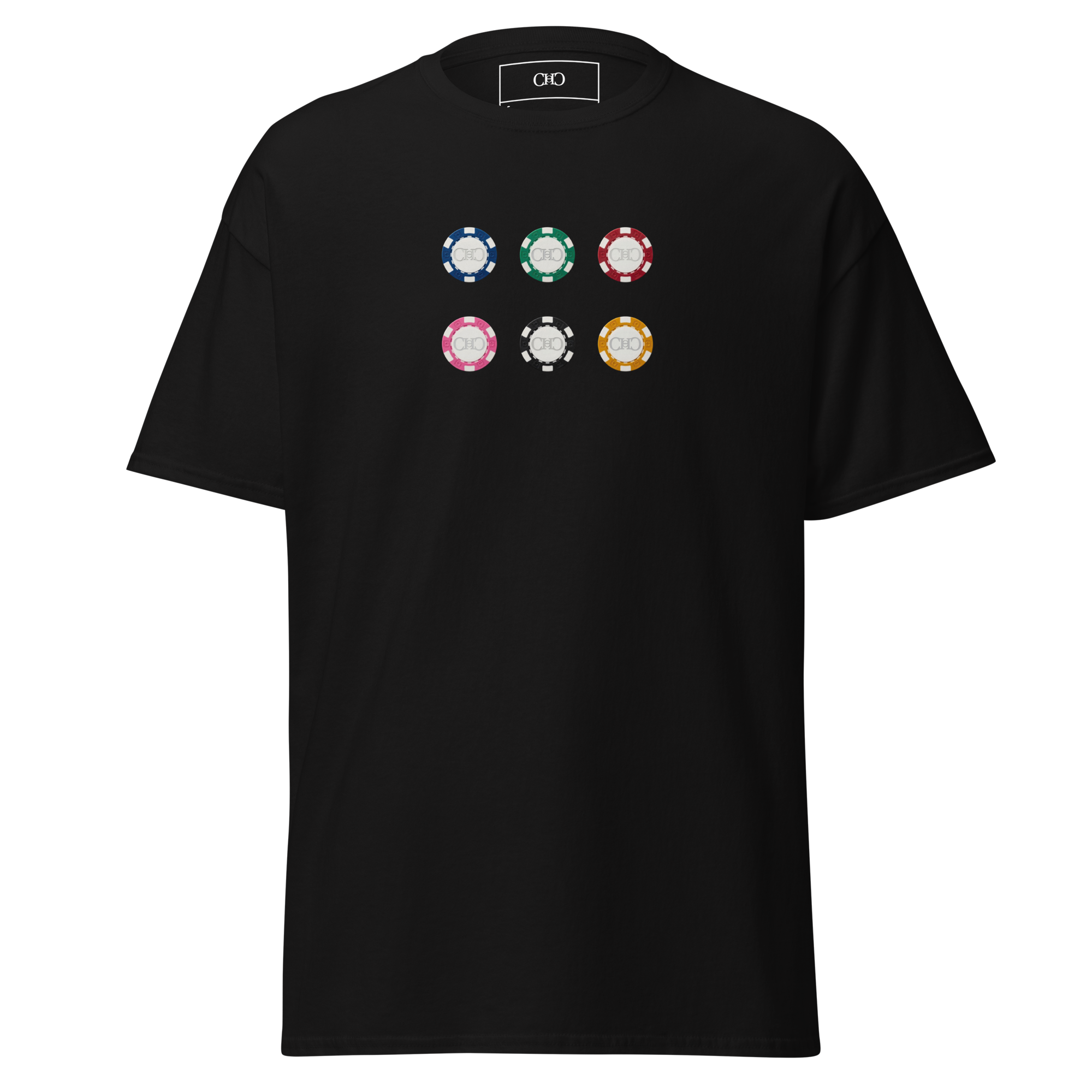 Poker Chip Tee — Black front